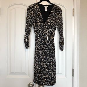 Caché Leopard wrap dress
